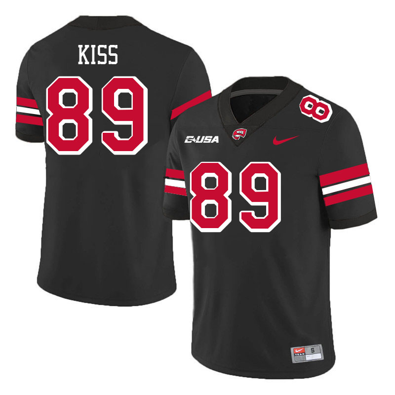 Western Kentucky Hilltoppers #89 C.J. Kiss College Football Jerseys Stitched-Black